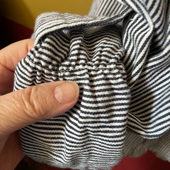 CJ Banks size 1X striped zip front jacket 98% cotton 2% spandex. - Picture 4 of 8